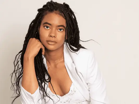 Woman with Faux Locs