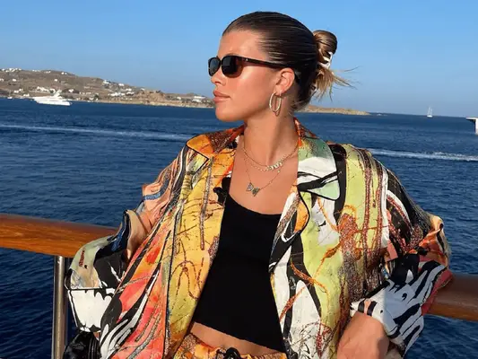 sofia richie grainge wearing claw clip