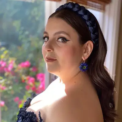 Chocolate Brown Hair Beanie Feldstein