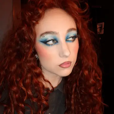 Chappell Roan with blue eyeshadow