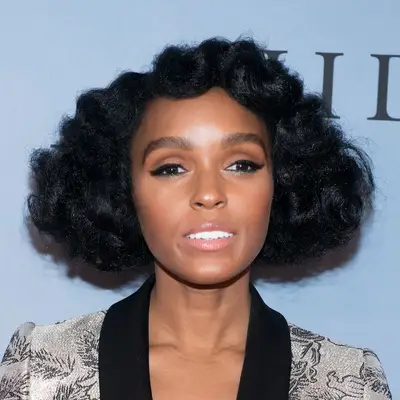 Janelle Monáe wears a vintage pin curl bob hairstyle at the 2016 