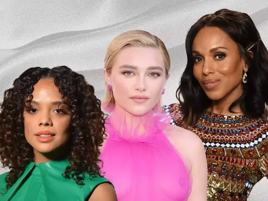 Kerry Washington, Tessa Thompson, and Florence Pugh with Haircuts for Heart Shaped Faces