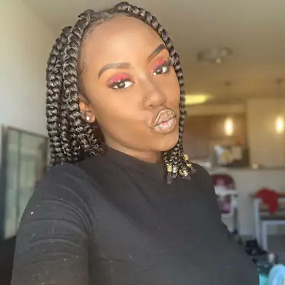 Bob Braids Middle Part