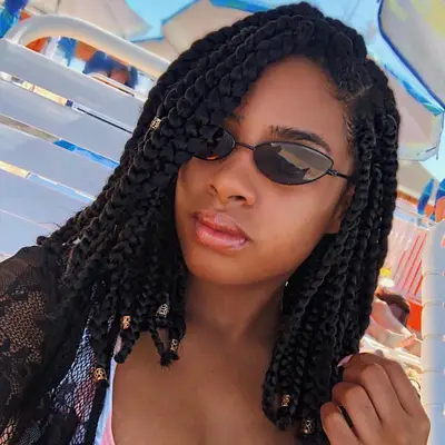 Bob Braids Deep Side Part