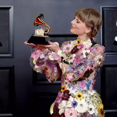 Taylor Swift at the 2021 Grammys.