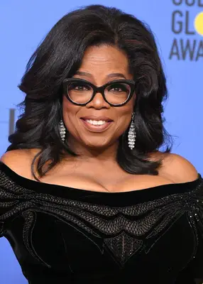 Oprah Winfrey with layered haircut