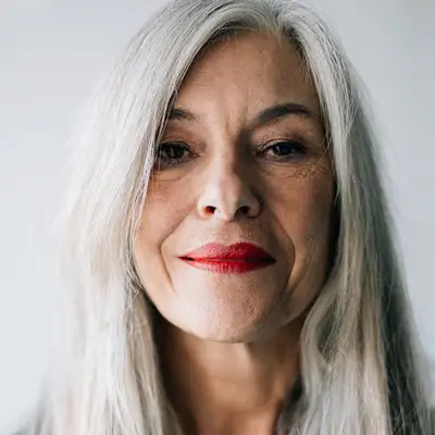 woman with gray hair