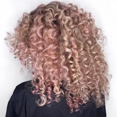 Rose Gold Hair Curls