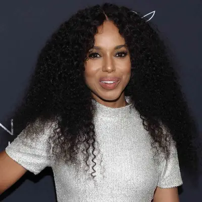 kerry washington natural curly hair middle part