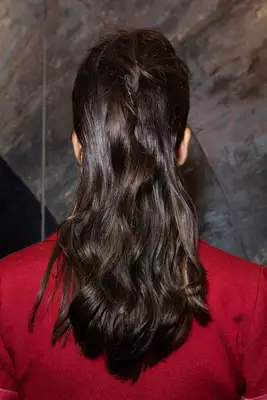 knotted ponytail backstage