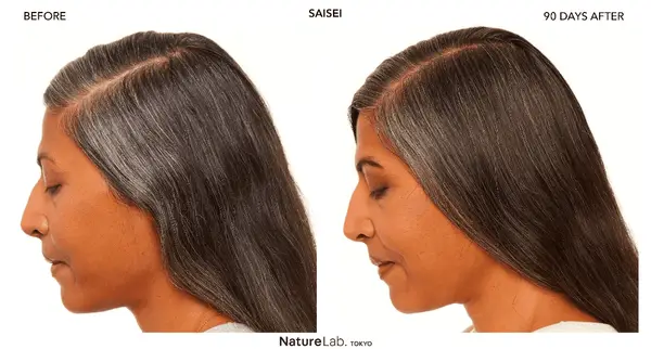 Naturelab Tokyo Saisei Hair Essence before and after