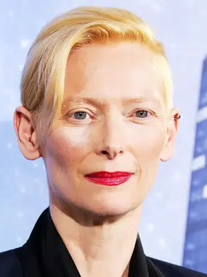 Short hairstyles: Tilda Swinton has a chic slicked over quiff and a short back and sides cut