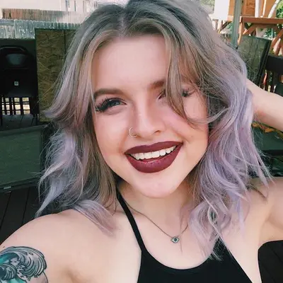 Lavender Hair Faded OmbrÃ©