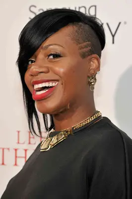 Fantasia Barrino with a shaved A-line haircut on the red carpet