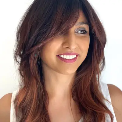 Mahogany Hair Color Layered Blend