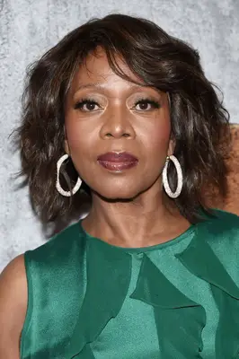 Alfre Woodard with a collarbone-length shag cut