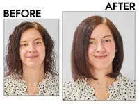 Hand styling hair with Revlon One-Step Volumizer Plus 2.0 Hair Dryer and Hot Air Brush