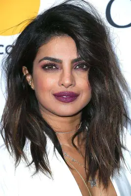 Priyanka Chopra purple lips and smoky eye