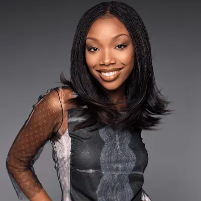 brandy wearing microbraids with flipped ends