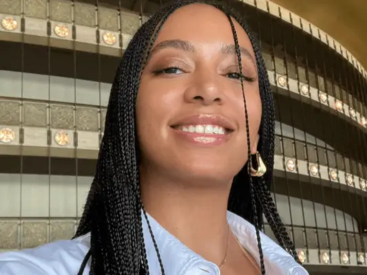 solange knowles wearing microbraids
