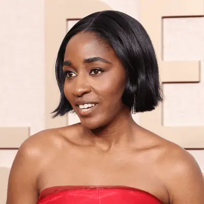 Ayo Edebiri with a bob at the Golden Globes 2024