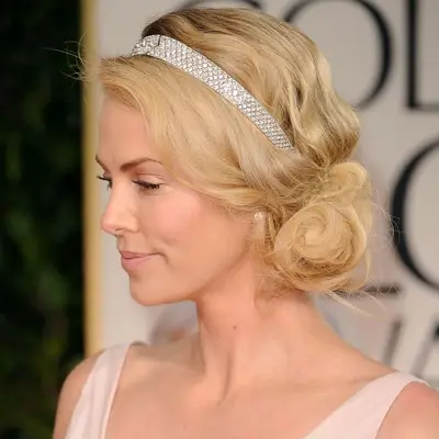 Chignon with Headband Charlize Theron