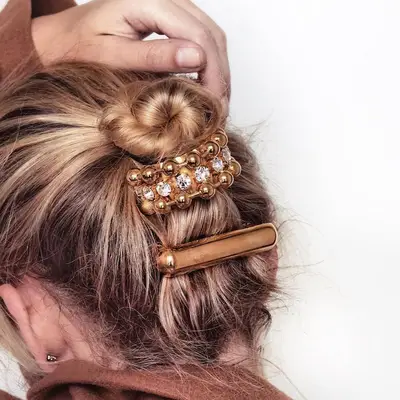 Back of blonde woman