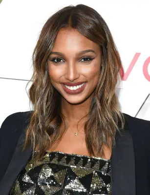Jasmine Tookes with a modern shag hairstyle