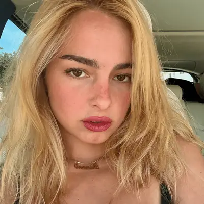 Addison Rae with blonde hair