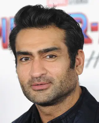 Kumail Nanjiani with a pompadour