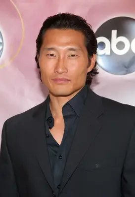 Daniel Dae Kim with long slicked back hair