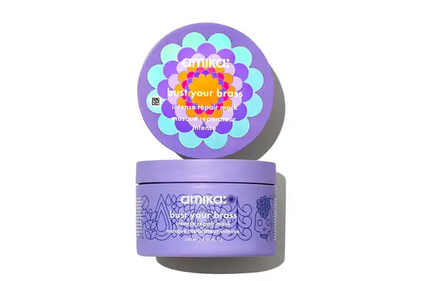 Amika Bust Your Brass Cool Blonde Purple Intense Repair Hair Mask