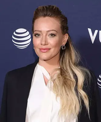 Hillary Duff with fluffy volume ponytail