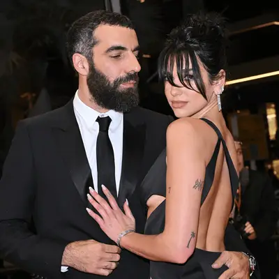 Dua Lipa with Medusa bangs