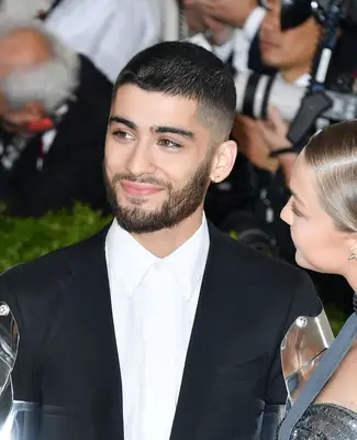 Zayn Malik with a crew cut hairstyle at the 2016 Met Gala in New York City