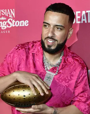 French Montana with a faded crew cut hairstyle at the 2020 MCM x Rolling Pre-Super Bowl Event in Miami, Florida