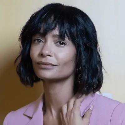 Thandi Newton with choppy textured bob on fine hair
