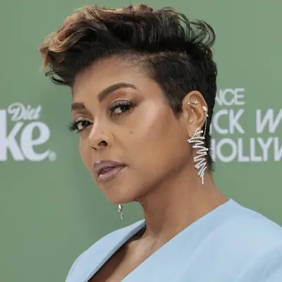 Taraji P. Henson with a ombré mohawk hairstyle on the red carpet