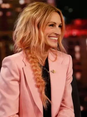 Veronica Webb with a braided updo