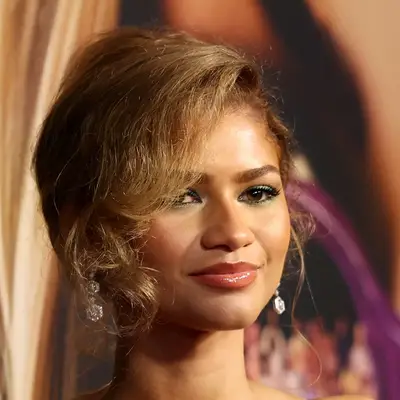 Zendaya with golden bronde hair