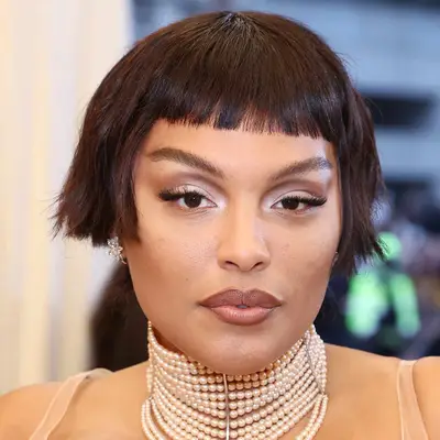 Paloma Elsesser with a French girl bob haircut at the 2022 Met Gala