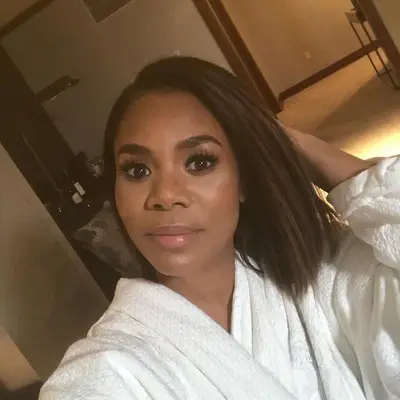 Regina Hall wears a straight A-line long bob haircut