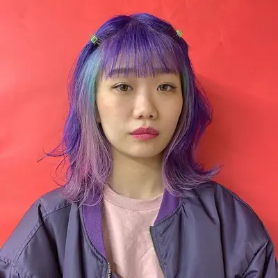 Purple Balayage Temporary Color