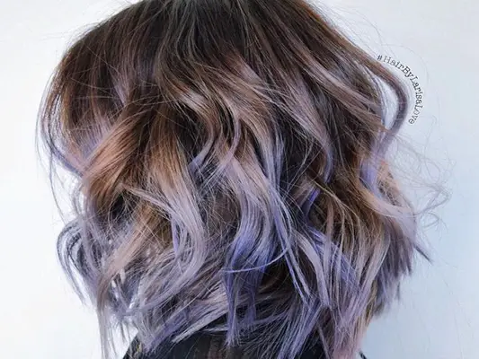 Purple balayage