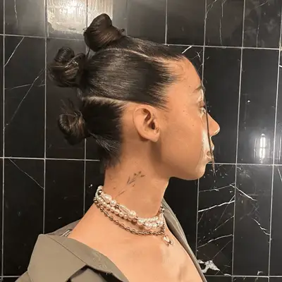 Kiki Layne wearing Bantu knots
