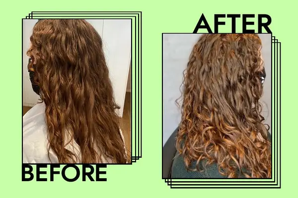 woman receiving scalp steam treatment