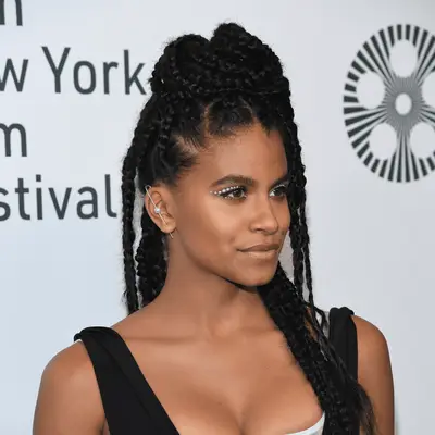Zazie Beetz wearing knotless braids