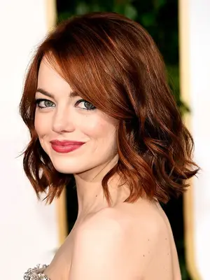 dark red hair colour: Emma Stone as a red head