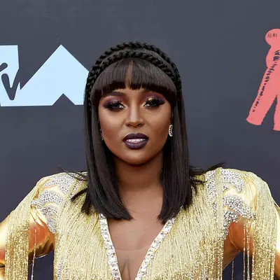 Amara LaNegra bangs straight hair