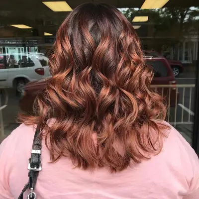 auburn rose gold hair